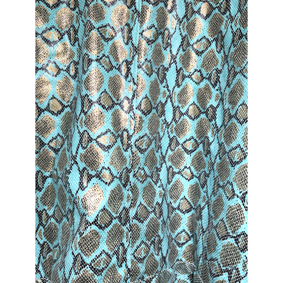BAMBOO TRADERS Women's Jacket Turquoise Gold Black Snake Print Size 3X - Picture 11 of 11